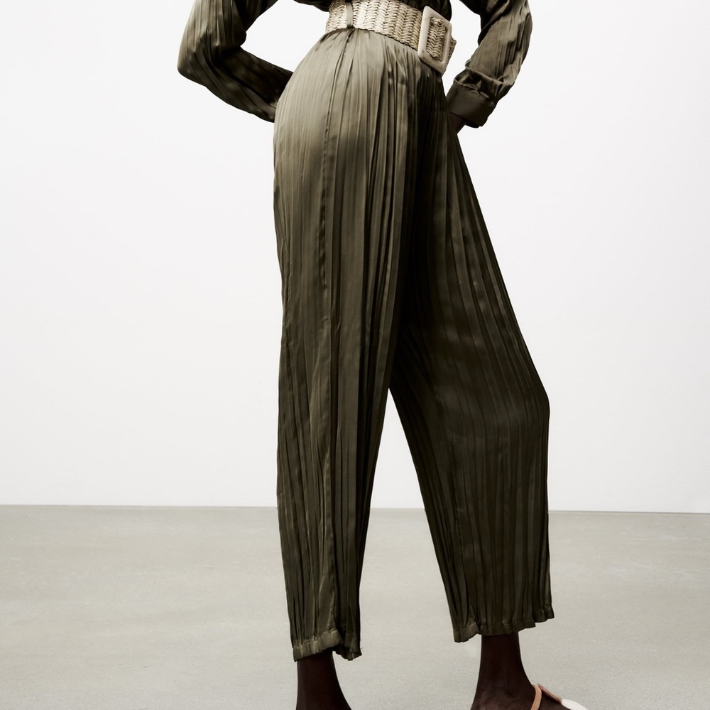 BELTED WRINKLED LOOK JUMPSUIT - Picture 6 of 13